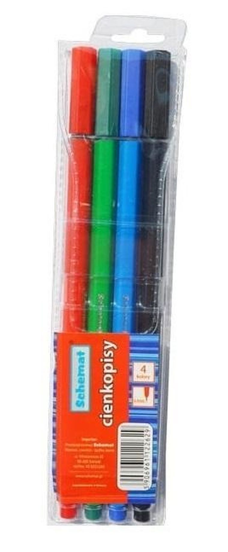 Schemat, cienkopisy, 4 kolory, 0,4 mm