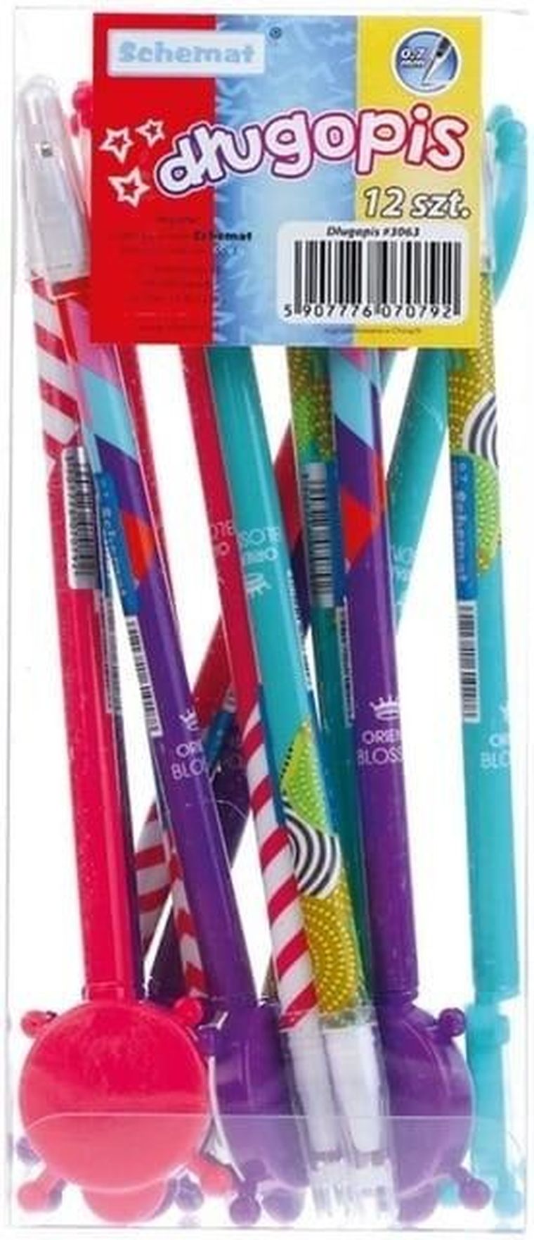 Schemat, długopis, labirynt, 0,7 mm, 12 szt.