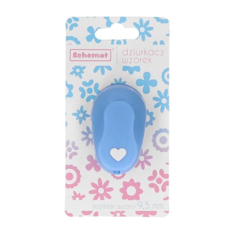 Schemat, dziurkacz ozdobny, serce, 9,5mm