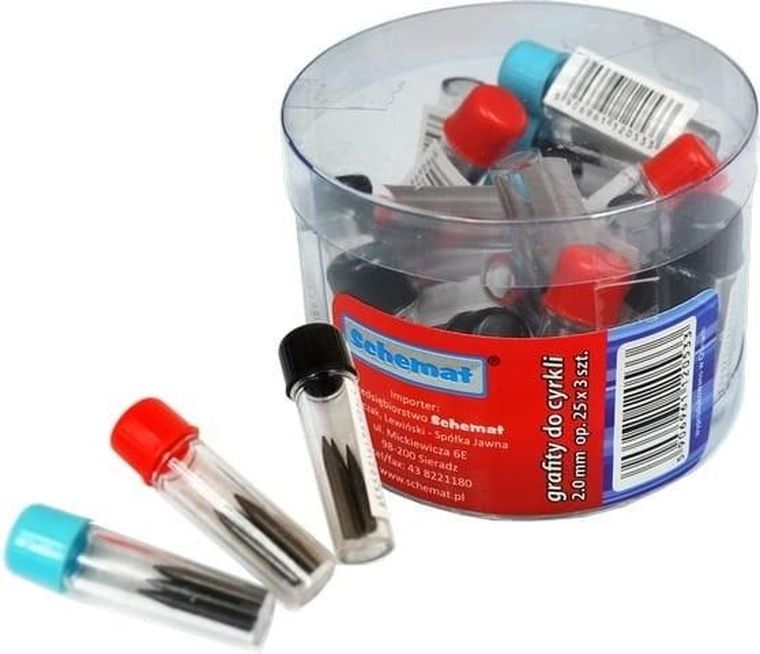 Schemat, grafity do cyrkli, 3 szt.