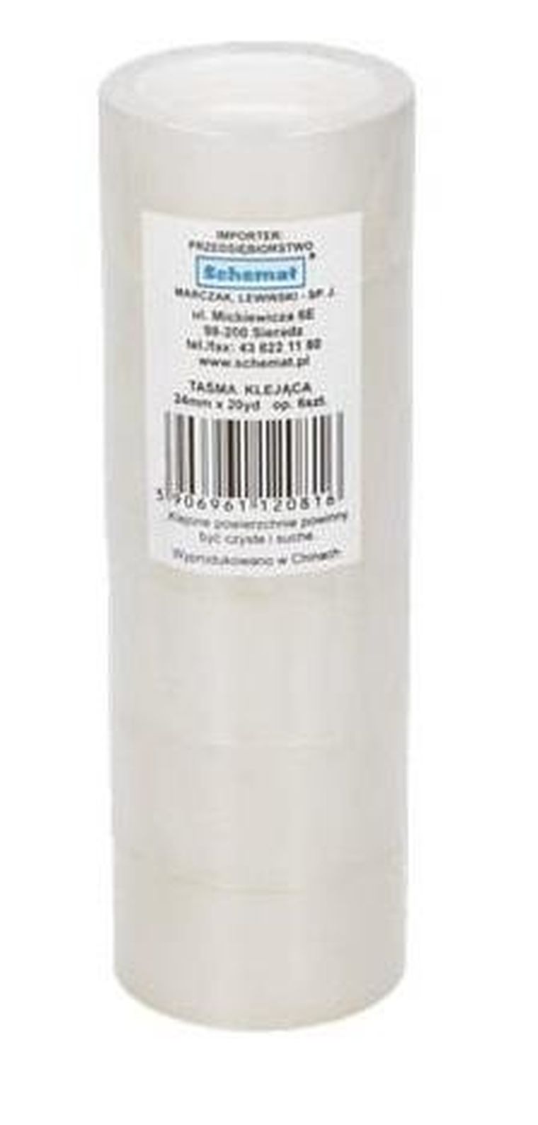 Schemat, taśma klejąca, 24 mm x 18,3m, 6 szt.