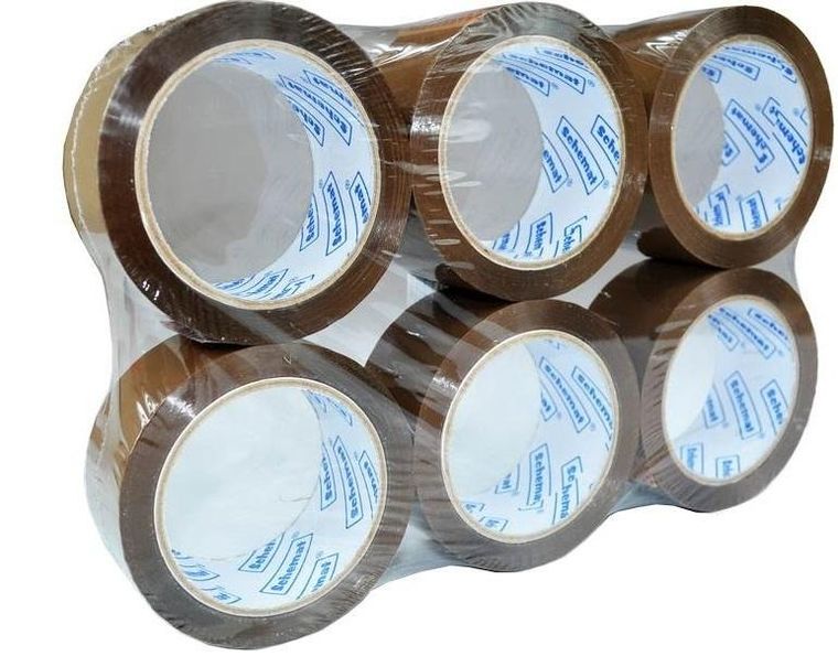 Schemat, taśma klejąca brązowa, 48 mm x 60m, 6 szt.