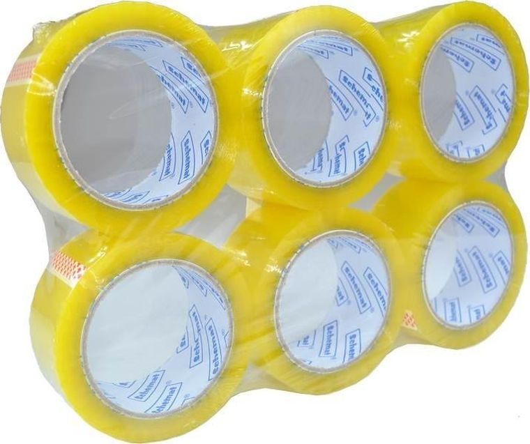 Schemat, taśma klejąca przezroczysta, 48 mm x 91,4m, 6 szt.