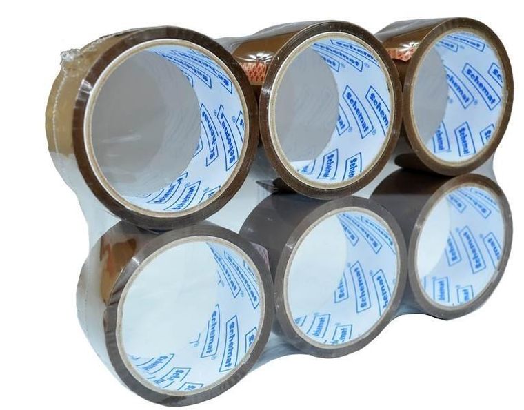 Schemat, taśma pakowa brązowa, 6 szt.