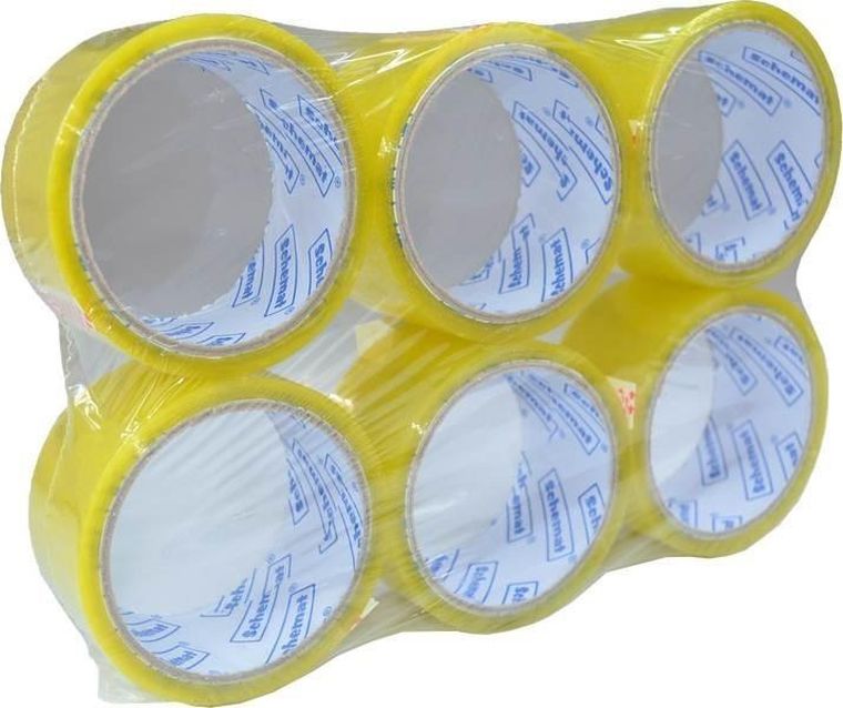 Schemat, taśma pakowa przezroczysta, 6 szt.