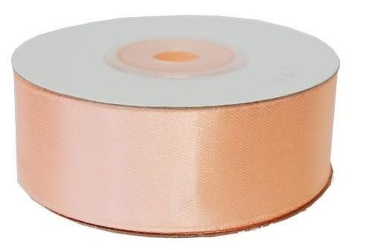 Schemat, wstążka satynowa, jasna łososiowa, 25mmx23m