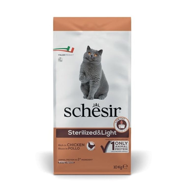 Schesir, karma dla kotów sterylizowanych, kurczak, 10 kg