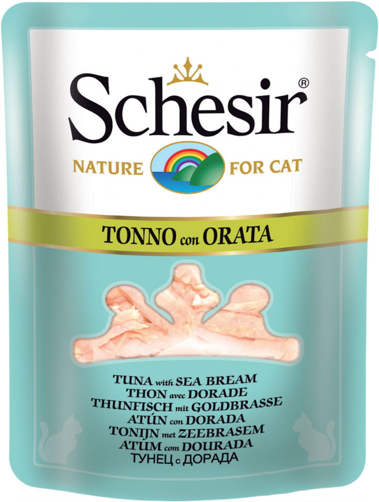 Schesir, karma dla kotów, tuńczyk z doradą, 50 g