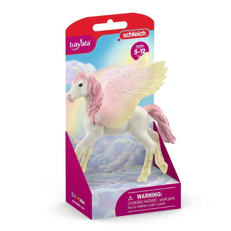 Schleich, Bayala, Pegaz wschodzącego słońca, źrebię, figurka, 70721