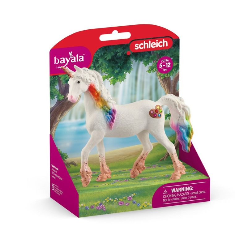 Schleich, Bayala, Tęczowy jednorożec, klacz, figurka, 70726