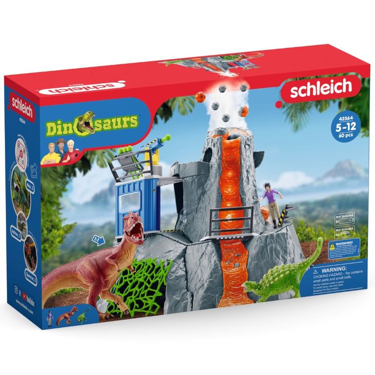 Schleich, Dinosaurs, Duża ekspedycja na wulkan, zestaw, 42564