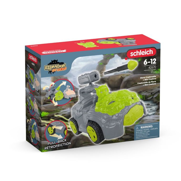 Schleich, Eldrador Creatures, Kamienny Pojazd Pancerny z Ministworkiem, zestaw, 42670