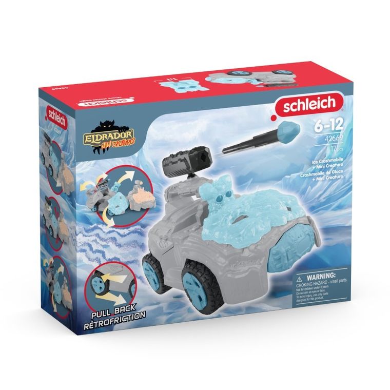 Schleich, Eldrador Creatures, Lodowy Pojazd Pancerny z Ministworkiem, zestaw, 42669