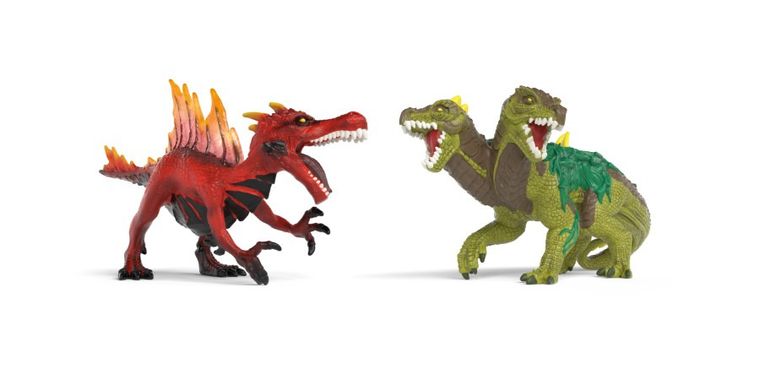 Schleich, Eldrador Creatures, Ognisty Gad kontra Jaszczur z Dżungli, zestaw 2 figurek, 70834