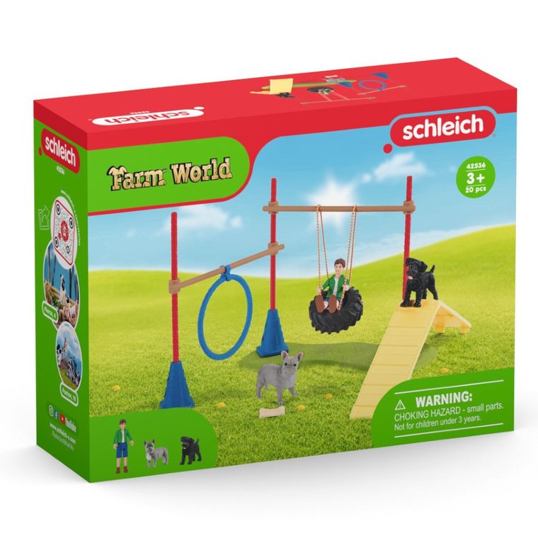 Schleich, Farm World, wybieg dla psów, zestaw, 42536