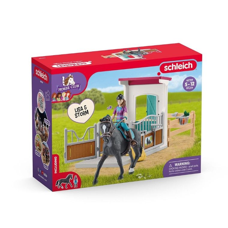 Schleich, Horse Club, Boks dla koni: Lisa i Storm, zestaw, 42709