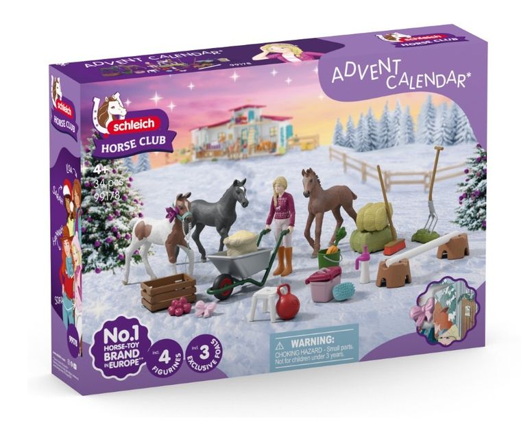 Schleich, Horse Club, Hodowla źrebaków na Boże Narodzenie, kalendarz adwentowy, 99178