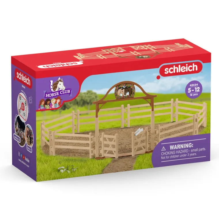 Schleich, Horse Club, Padok z bramą wjazdową, akcesoria, 42434