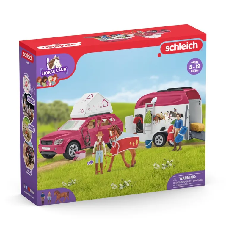 Schleich, Horse Club, Przygoda z samochodem i przyczepą dla konia, zestaw, 42535