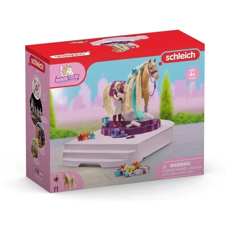 Schleich, Sofia´s Beauties, Stanowisko do pielęgnacji koni, zestaw, 42617