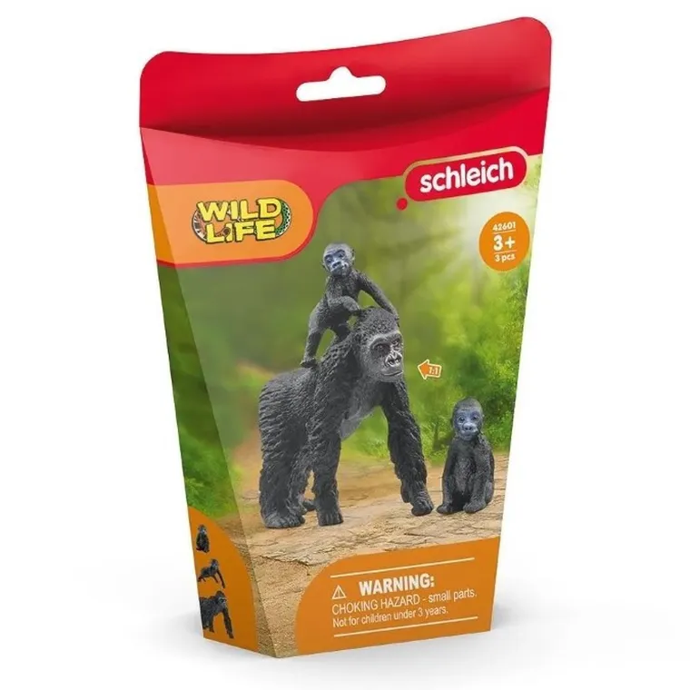 Schleich, Wild Life, Rodzina Goryli, zestaw, 42601