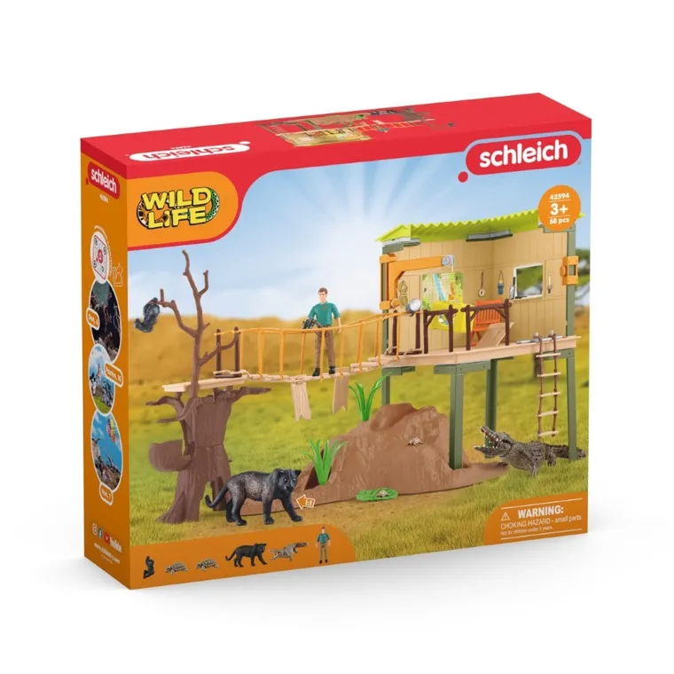 Schleich, Wild Life, Stacja poszukiwaczy przygód, zestaw, 42594