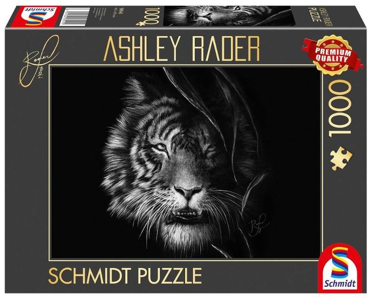 Schmidt, Ashley Rader: Tygrys, puzzle drewniane, 1000 elementów