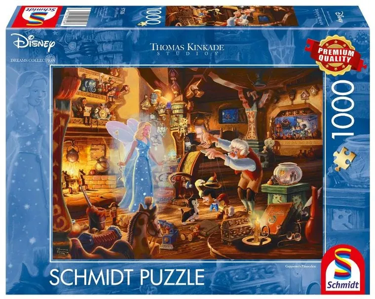 Schmidt, Disney, Thomas Kinkade: Pinokio, puzzle, 1000 elementów