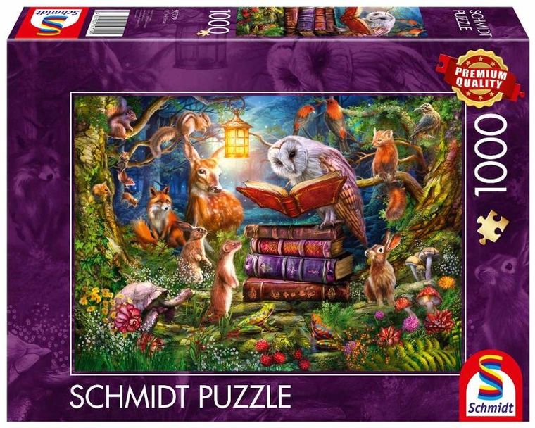Schmidt, Historie na dobranoc, puzzle drewniane, 1000 elementów