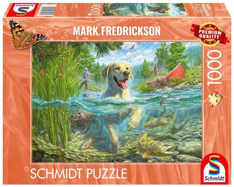Schmidt, Mark Fredrickson, Labrador na rybach, puzzle, 1000 elementów