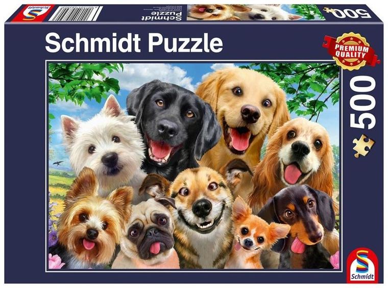 Schmidt, Psy robią selfie, puzzle, 500 elementów