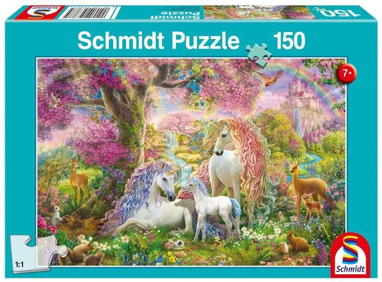 Schmidt, Rodzina Jednorożców, puzzle, 150 elementów