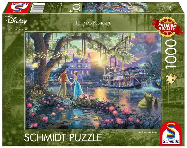 Schmidt Spiele, Disney, Thomas Kinkade: Księżniczka i żaba, puzzle, 1000 elementów