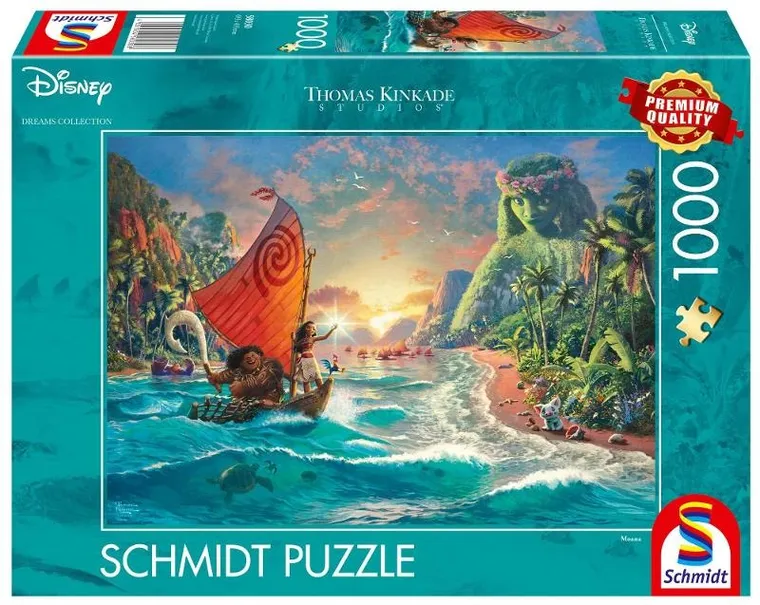 Schmidt Spiele, Disney, Thomas Kinkade: Vaiana: Skarb oceanu, puzzle, 1000 elementów