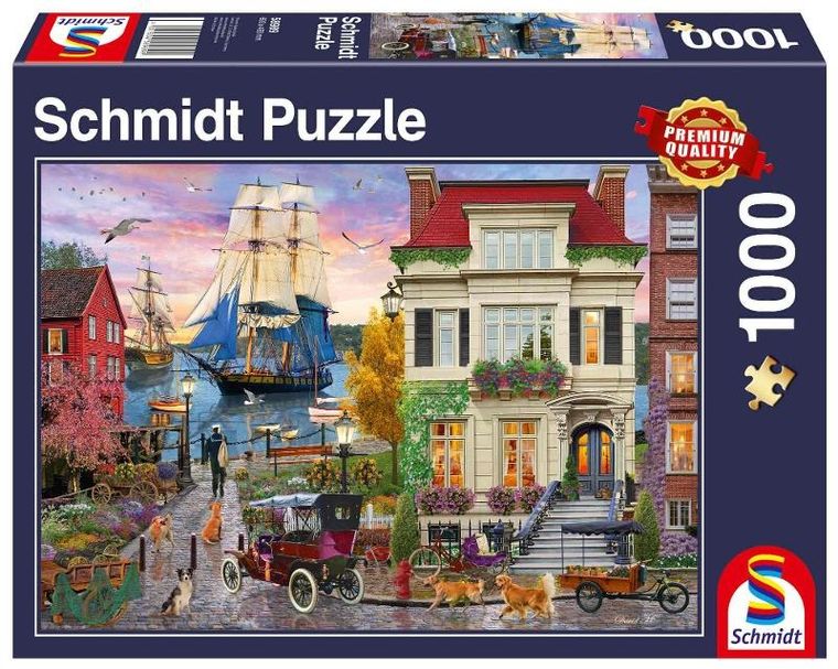 Schmidt Spiele, Miasto portowe, puzzle, 1000 elementów
