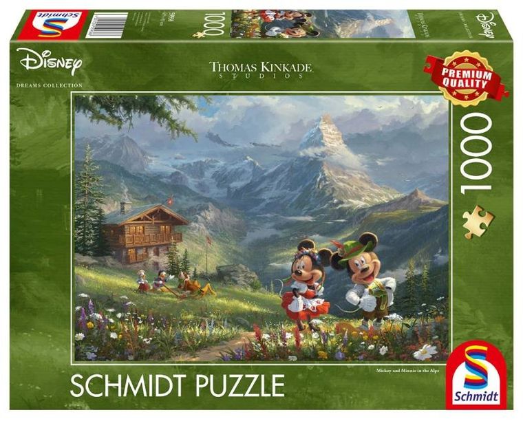 Schmidt Spiele, Miki & Minnie w Alpach Disney, puzzle, 1000 elementów