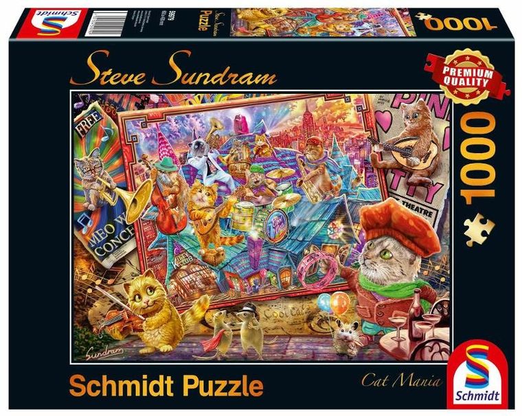 Schmidt Spiele, Muzykalne koty, puzzle, 1000 elementów