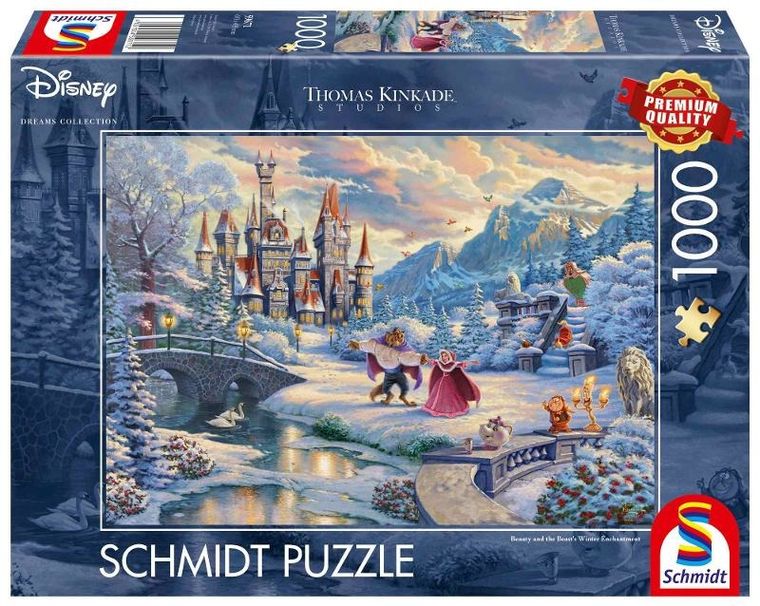 Schmidt Spiele, Piękna i Bestia, Zimowe oczarowanie, puzzle, 1000 elementów