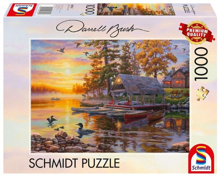 Schmidt Spiele, Przystań kajakowa Darrel Bush, puzzle, 1000 elementów