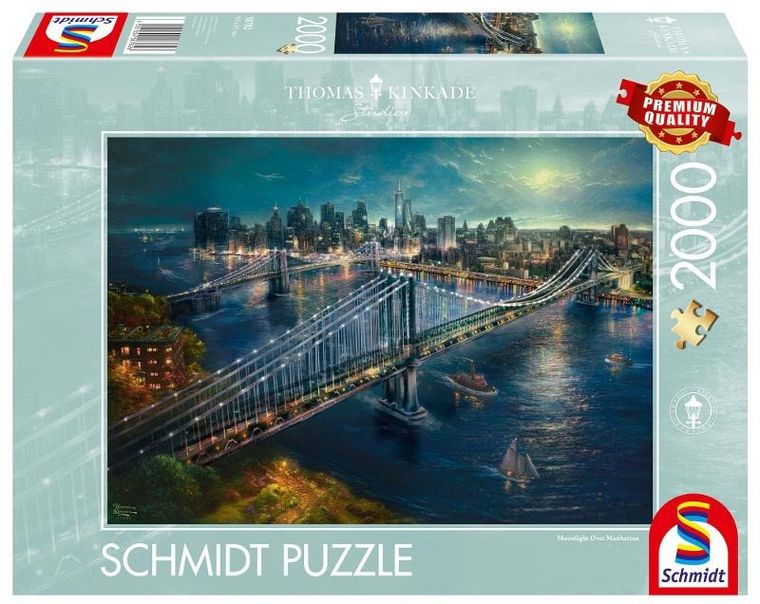 Schmidt Spiele, Światło księżyca nad Manhattanem Nowy Jork, puzzle, 2000 elementów