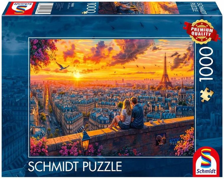 Schmidt Spiele, Szepty z dachu Paryża, puzzle, 1000 elementów