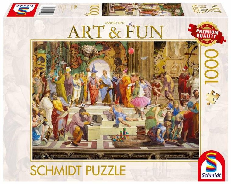 Schmidt Spiele, Szkoła Ateńska, 2024 Markus Binz, puzzle, 1000 elementów