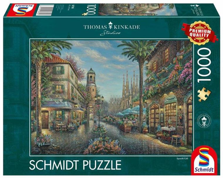Schmidt Spiele, T. Kinkade Hiszpańska uliczka, puzzle, 1000 elementów