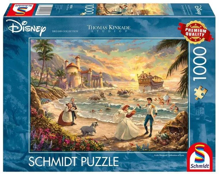 Schmidt Spiele, T. Kinkade Mała Syrenka Święto miłości, puzzle, 1000 elementów