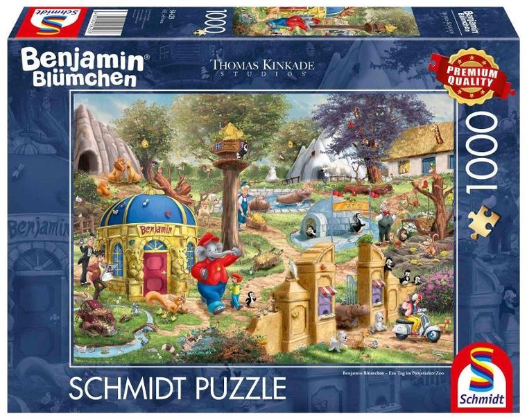Schmidt Spiele, Thomas Kinkade: Słoń Benjamin, puzzle, 1000 elementów