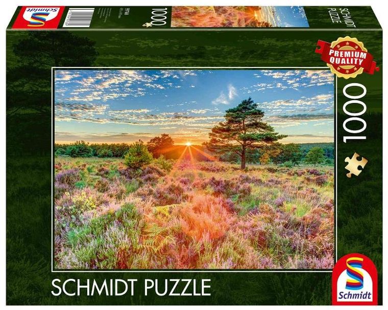 Schmidt Spiele, Zachód słońca na wrzosowisku, puzzle, 1000 elementów