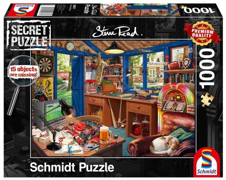 Schmidt, Steve Read, Secret puzzle, Warsztat taty, puzzle, 1000 elementów