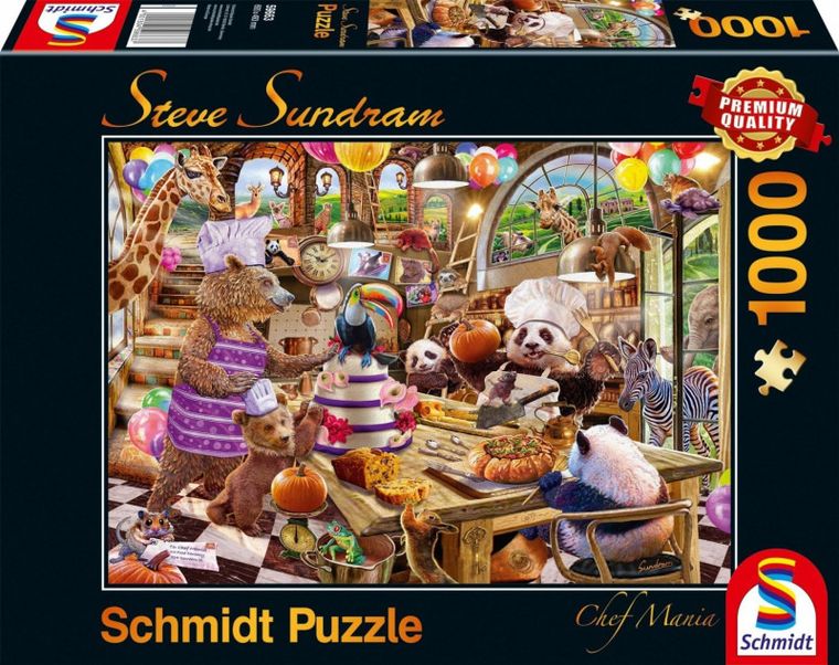 Schmidt, Steve Sundram, Zwierzaki w kuchni, puzzle, 1000 elementów