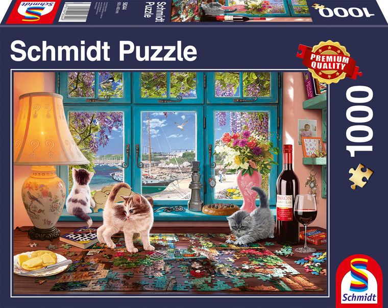 Schmidt, Stół do układania puzzli, puzzle, 1000 elementów