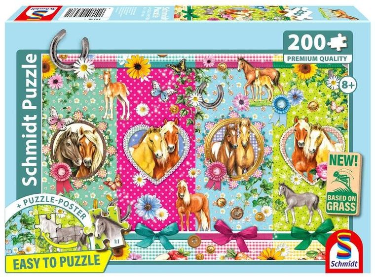 Schmidt, Szczęśliwe konie, puzzle, 200 elementów